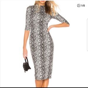 Alice + Olivia Delora Fitted Snake Print Dress
